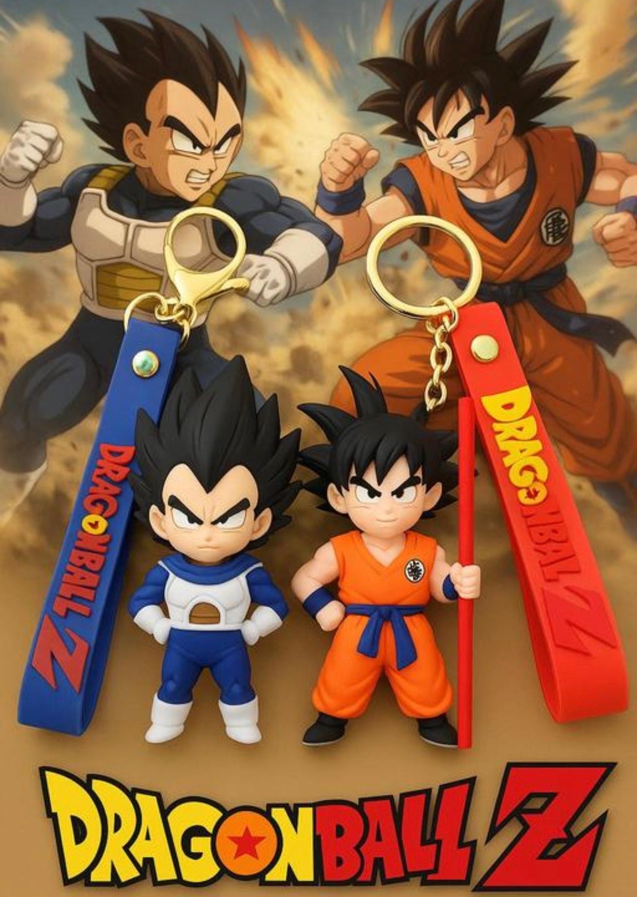 Goku & Gohan Keychain