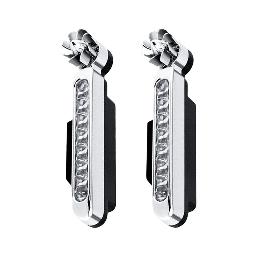 2 Pieces Car Wind Powered Light Abs Daytime Running Light for Cars Auto White